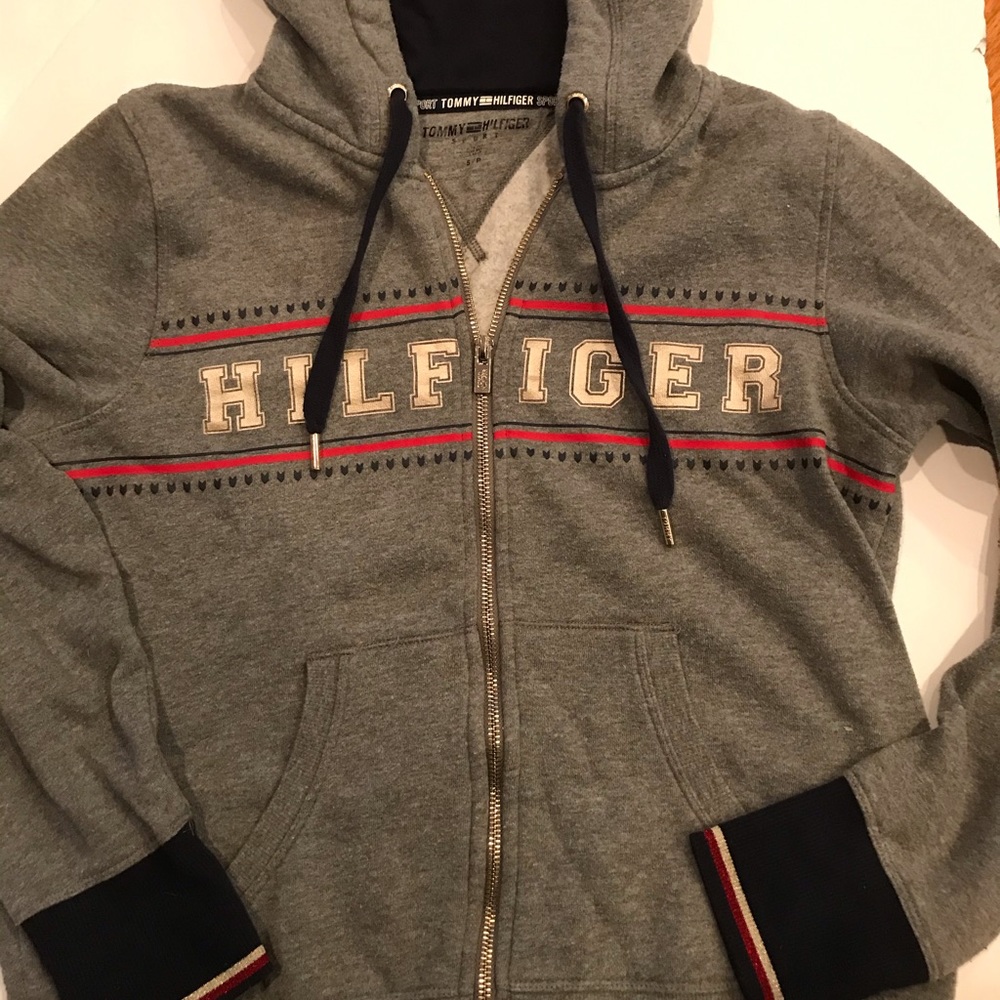 Tommy Hilfiger size small zip up sweatshirt